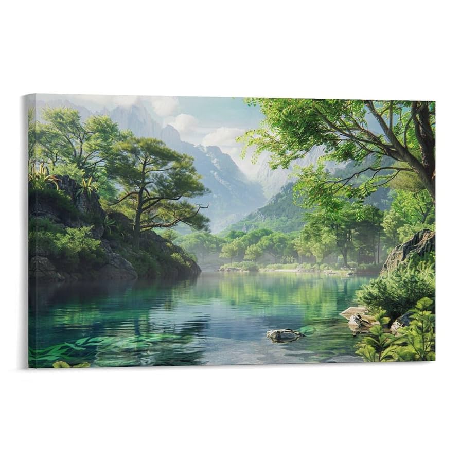 日本画⑤　絵画　森　山　風景画　アンティーク　山岳風景　オリジナル　インテリア 1980344479.jpg?1690196569